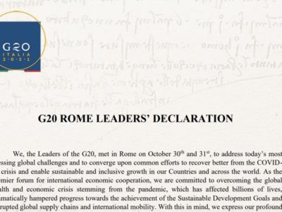 italian climate network G20 declaration