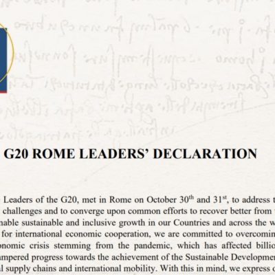 italian climate network G20 declaration